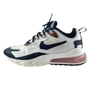 NIKE Air Max 270 React Women's White Black Low Top Athletic Sneakers Shoes 8.5